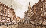 richard wagner the graben, one of the principal streets in vienna oil painting on canvas
